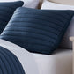Cabe 2 Piece Twin Comforter Set Polyester Puffer Channel Quilted Navy Blue By Casagear Home BM283911