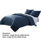 Cabe 3 Piece Queen Comforter Set Polyester Puffer Channel Quilt Navy Blue By Casagear Home BM283912