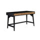Eli 52 Inch 3 Drawer Home Office Desk Mahogany Wood Black Brown By Casagear Home BM284238