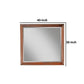 Rue 36 x 40 Rectangular Dresser Mirror Mahogany Wood Frame Warm Brown By Casagear Home BM284273