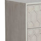 Rue 26 Inch 2 Drawer Nightstand Textured Honeycomb Design Light Gray By Casagear Home BM284279