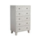 Rue Dresser Chest | 48" | 5 Drawers | Textured Honeycomb Design | Light Gray