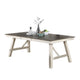 Lexi Classic Dining Table | 78" | Rubberwood | Extendable Leaf | Gray White