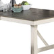 Lexi 78 Inch Classic Dining Table Rubberwood Extendable Leaf Gray White By Casagear Home BM284311