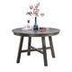 Lexi Classic Round Dining Table | 48" | Rubberwood | Dark Gray