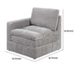 Luna 33 Inch Modular 1 Arm Corner Chair Triple Plush Cushioned Seat Gray By Casagear Home BM284328