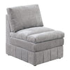 Luna Modular Armless Chair | 35" | Triple Plush Seat | Gray