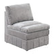 Luna Modular Armless Chair | 35" | Triple Plush Seat | Gray
