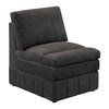 Luna Modular Armless Chair | 35" | Triple Plush Seat | Dark Gray