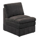 Luna Modular Armless Chair | 35" | Triple Plush Seat | Dark Gray
