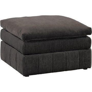Luna Modular Ottoman | 33" | Triple Plush Seat | Dark Gray