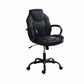 Rue 27 Inch Ergonomic Office Chair, Vegan Faux Leather Swivel Seat, Black By Casagear Home