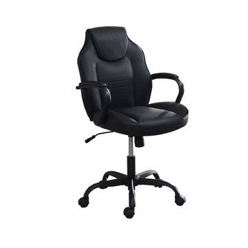 Rue Ergonomic Office Chair | Faux Leather | Swivel Seat | Black