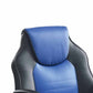 Rue 27 Inch Ergonomic Office Chair Faux Leather Swivel Seat Black Blue By Casagear Home BM284337