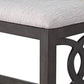 Ivy 50 Inch Modern Fabric Upholstered Dining Bench Rubberwood Frame Gray By Casagear Home BM284339