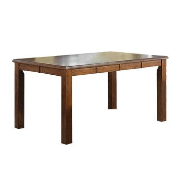 Ivy 60 Inch Modern Rectangular Dining Table, Rubberwood Frame, Warm Brown By Casagear Home