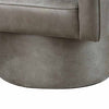 Kate 30 Inch Accent Chair 360 Swivel Seat Vegan Faux Leather Light Gray By Casagear Home BM284351