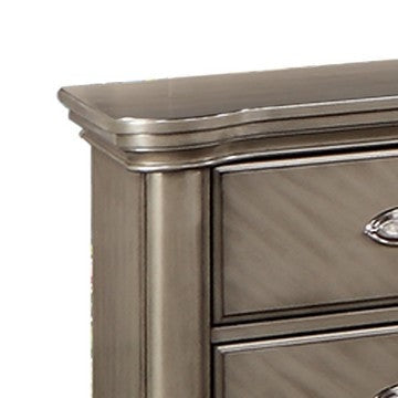 Ada 28 Inch Classic Rustic 2 Drawer Nightstand Chevron Design Brown By Casagear Home BM284353