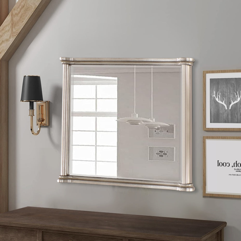 Ada Dresser Mirror | 38 x 45 | Rectangular | Molded Trim | Brown