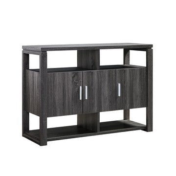 47 Inch Serving Cabinet Buffet Sideboard Console, 2 Shelves, 3 Doors, Gray By Casagear Home