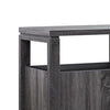 47 Inch Serving Cabinet Buffet Sideboard Console 2 Shelves 3 Doors Gray By Casagear Home BM284378