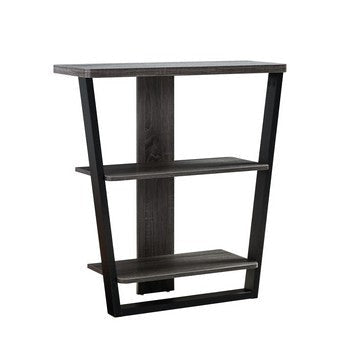 Hedy 34 Inch Modern Console Table, 3 Shelf, Slanted Legs, Two Toned, Black By Casagear Home
