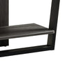 Hedy 34 Inch Modern Console Table 3 Shelf Slanted Legs Two Toned Black By Casagear Home BM284399