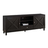 71 Inch Modern TV Entertainment Console, 2 Shelf, 2 Cabinets, Drawer, Brown By Casagear Home