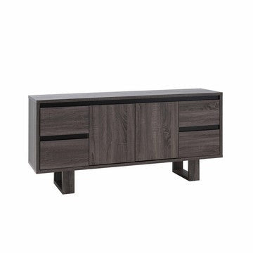 Hosa 60 Inch TV Media Entertainment Console, 2 Drawers, 1 Cabinet, Gray By Casagear Home