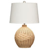 Cape Table Lamp | 22" | Rattan | Linen Shade | Brown