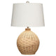 Cape Table Lamp | 22" | Rattan | Linen Shade | Brown