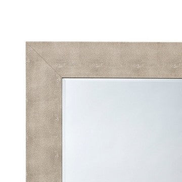 Structure 26 x 38 Modern Rectangular Mirror Shargeen Texture Bevel Ivory By Casagear Home BM284427
