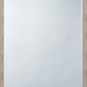 Structure 26 x 38 Modern Rectangular Mirror Shargeen Texture Bevel Ivory By Casagear Home BM284427