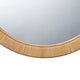 36 Inch Coastal Style Round Mirror Hand Woven Rattan Frame Glass Brown By Casagear Home BM284430