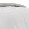 Beth Reversible Microfiber Twin Comforter Squared Stitching White Gray By Casagear Home BM284435