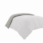 Beth Reversible Microfiber Twin Comforter, Squared Stitching, White, Gray By Casagear Home
