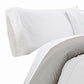 Beth Reversible Microfiber Queen Comforter Squared Stitching White Gray By Casagear Home BM284437