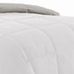 Beth Reversible Microfiber King Comforter Squared Stitching White Gray By Casagear Home BM284440