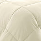 Beth Reversible Microfiber King Comforter Squared Stitching Ivory Beige By Casagear Home BM284441