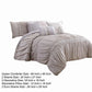 Rue 8 Piece Queen Size Comforter Set Microfiber Pleated Design Beige By Casagear Home BM284442