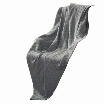 Nyx Twin Size Ultra Soft Cotton Thermal Blanket, Textured, Charcoal Gray By Casagear Home