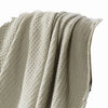 Nyx Twin Size Ultra Soft Cotton Thermal Blanket Textured Feel Beige By Casagear Home BM284446