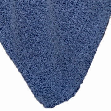 Nyx Queen Size Ultra Soft Cotton Thermal Blanket Textured Feel Denim Blue By Casagear Home BM284457