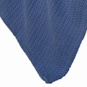 Nyx King Size Ultra Soft Cotton Thermal Blanket Textured Feel Denim Blue By Casagear Home BM284463