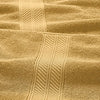 Bev Modern 6 Piece Cotton Towel Set Jacquard Filigree Pattern Yellow By Casagear Home BM284467