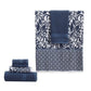 Bev Modern 6 Piece Cotton Towel Set Jacquard Filigree Pattern Deep Blue By Casagear Home BM284468