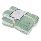 Bev Modern 6 Piece Cotton Towel Set, Jacquard Filigree Pattern, Sage Green By Casagear Home