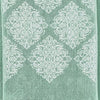 Eula Modern 6 Piece Cotton Towel Set Stylish Damask Pattern Sage Green By Casagear Home BM284474
