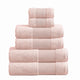 Indy Towel Set | 6 Piece | Cotton | Textured Design | Peach Blush