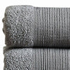 Indy Modern 6 Piece Cotton Towel Set Softly Textured Design Dark Gray By Casagear Home BM284479